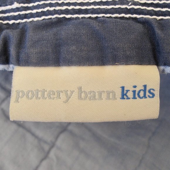 Pottery Barn Aloha Surf Twin Patchwork Quilt & Sham Kayak Blue Hawaii California - Picture 7 of 8